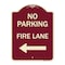 Signmission No Parking Fire Lane W/ Left Arrow Heavy-Gauge Aluminum Architectural Sign, 24" x 18", BU-1824-23736 A-DES-BU-1824-23736 - alternate 1